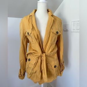 Anthropologie Cartonniere Mustard Yellow Utility Jacket